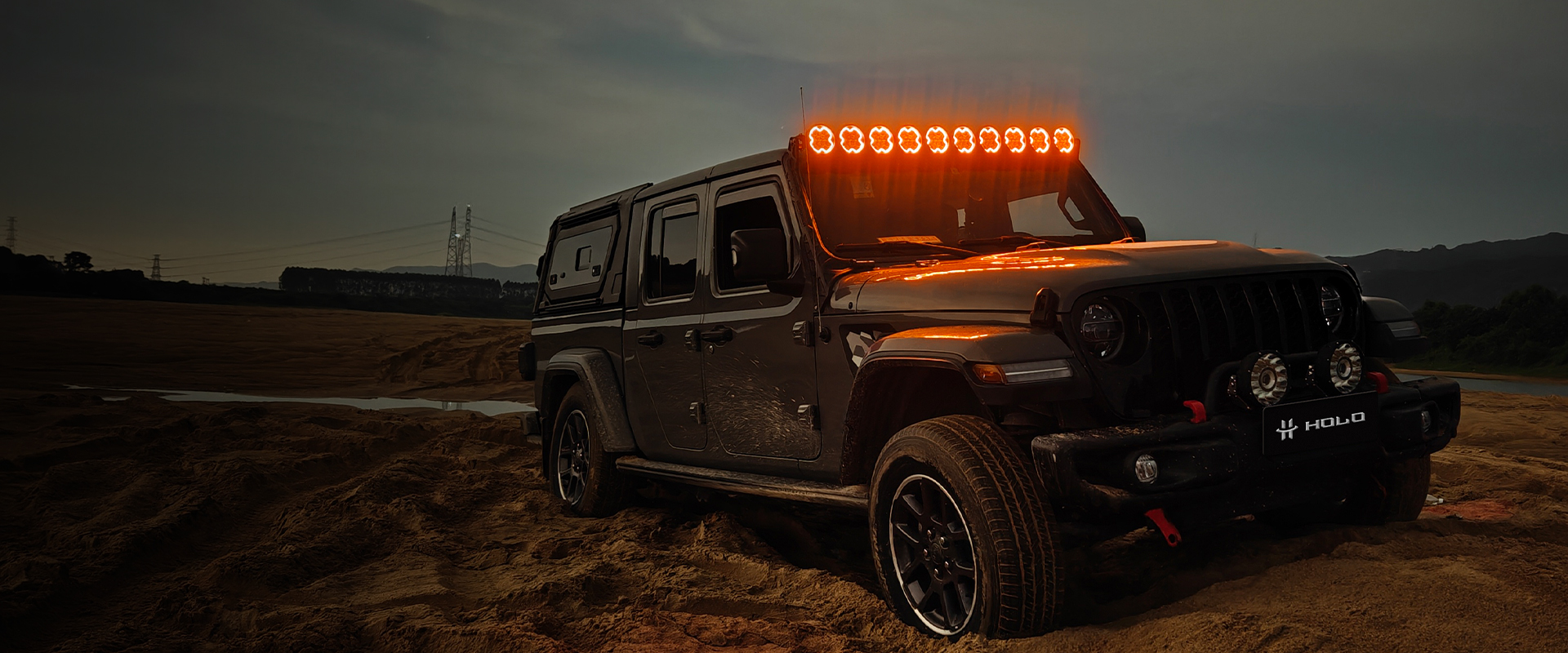 50 led light bar roof with DRL best light bar for Jeep Gladiator
